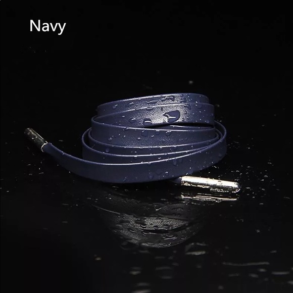 Weatherproof Leather Shoe Laces Metallic ShoeLaces - Picture 8 of 16